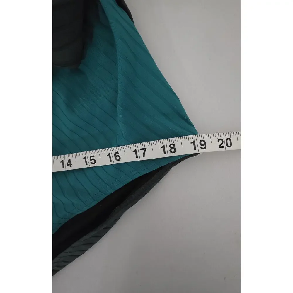 Sundance Emi Wrap Swimsuit Two-Tone Green Teal XXL NWOT